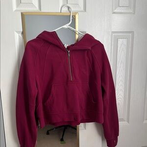 Lululemon Athletica Maroon Half-Zip Sweatshirt